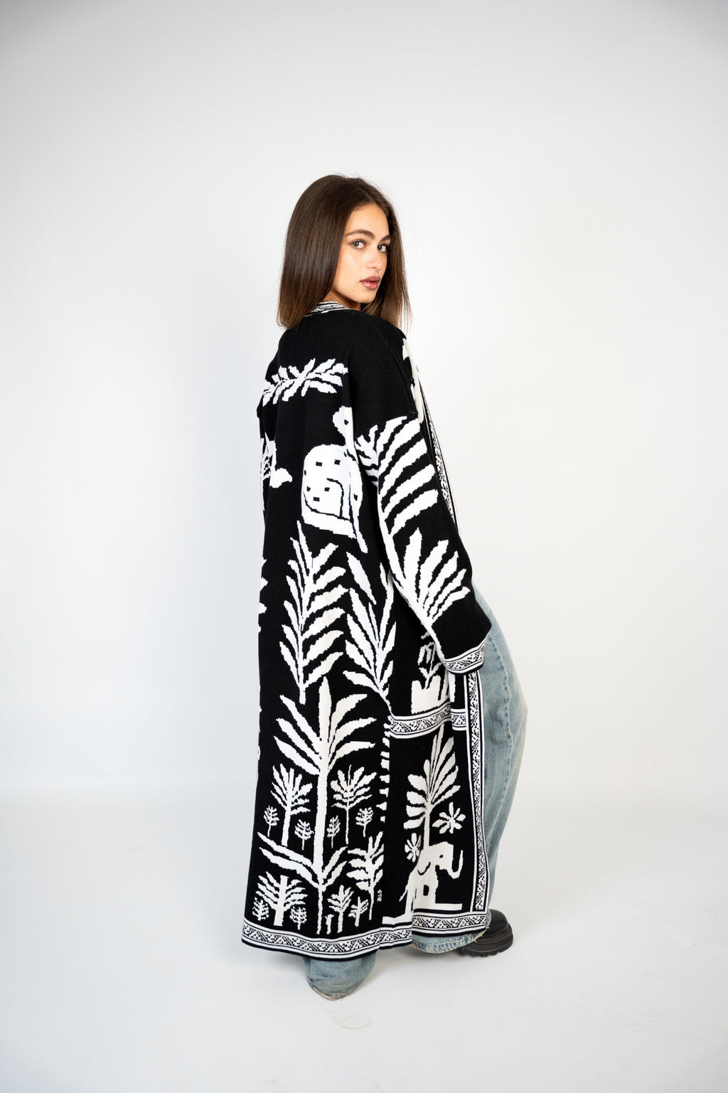 Black Safari Knit Cardigan