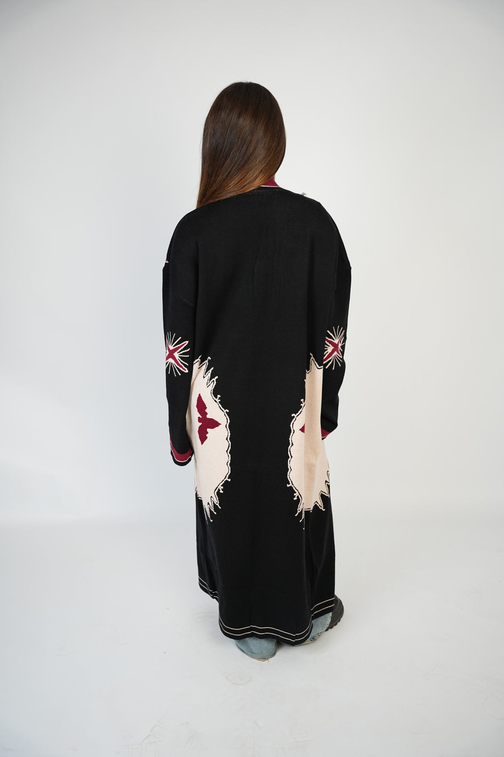 Art Pattern Long Cardigan