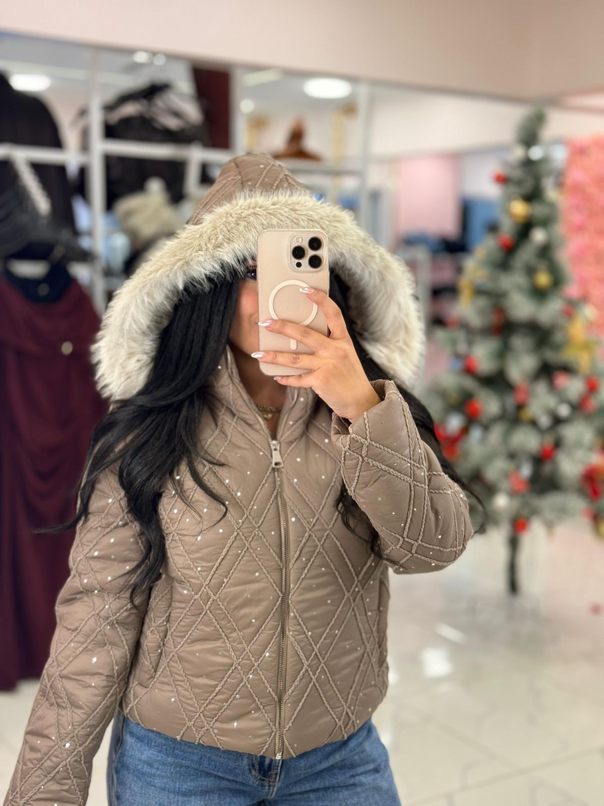 HOODED QUILTED JACKET