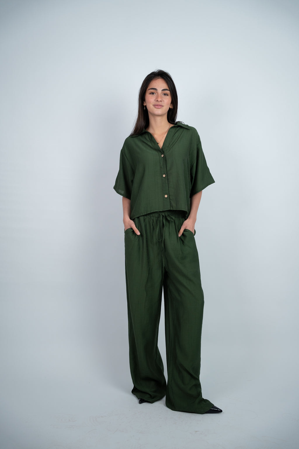BUTTON DETAIL CASUAL SET