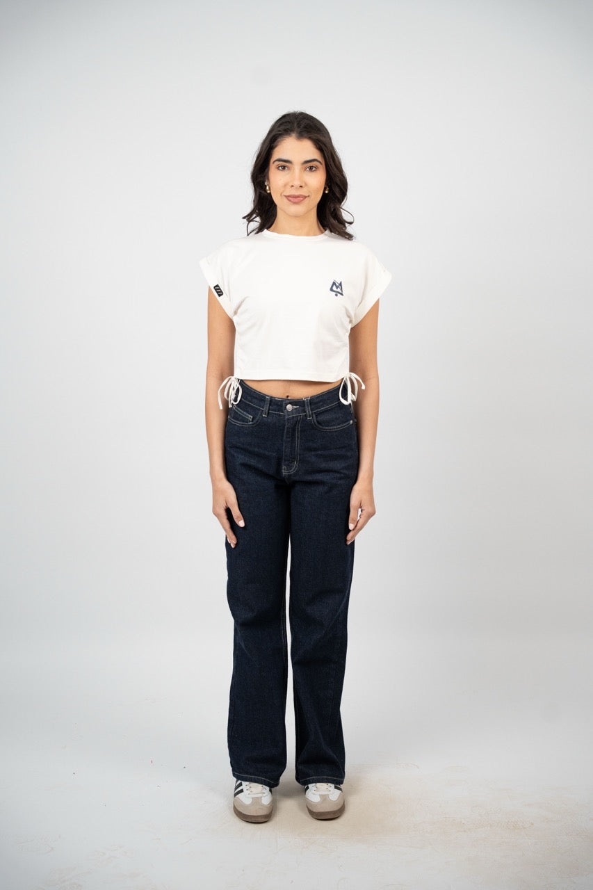 SIDE TIE SPORT CROP TEE