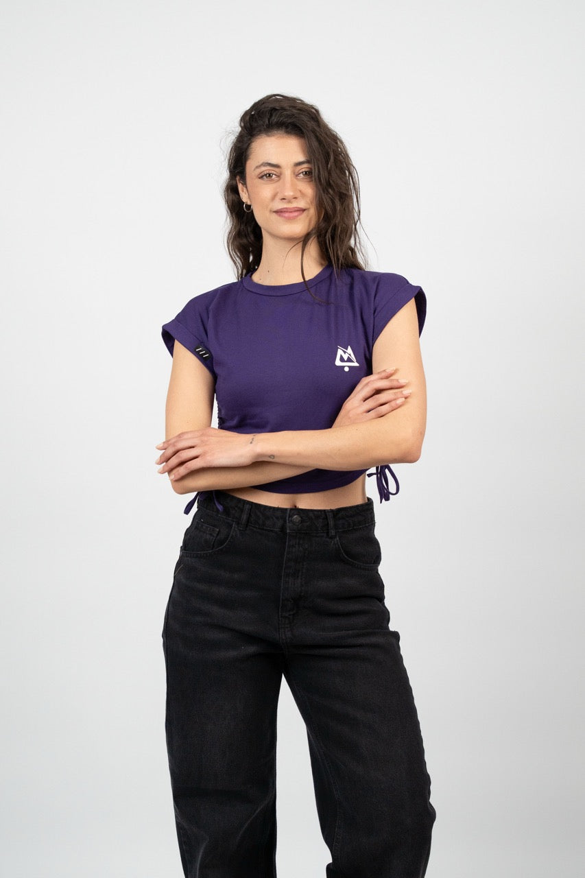 SIDE TIE SPORT CROP TEE