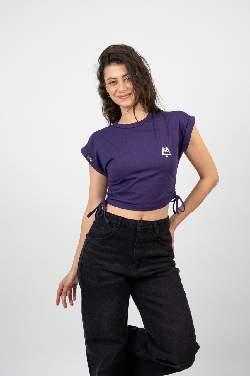 SIDE TIE SPORT CROP TEE