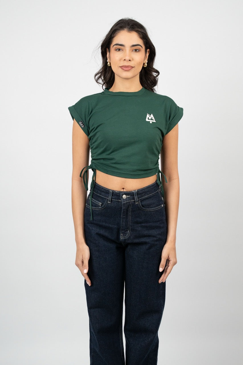 SIDE TIE SPORT CROP TEE