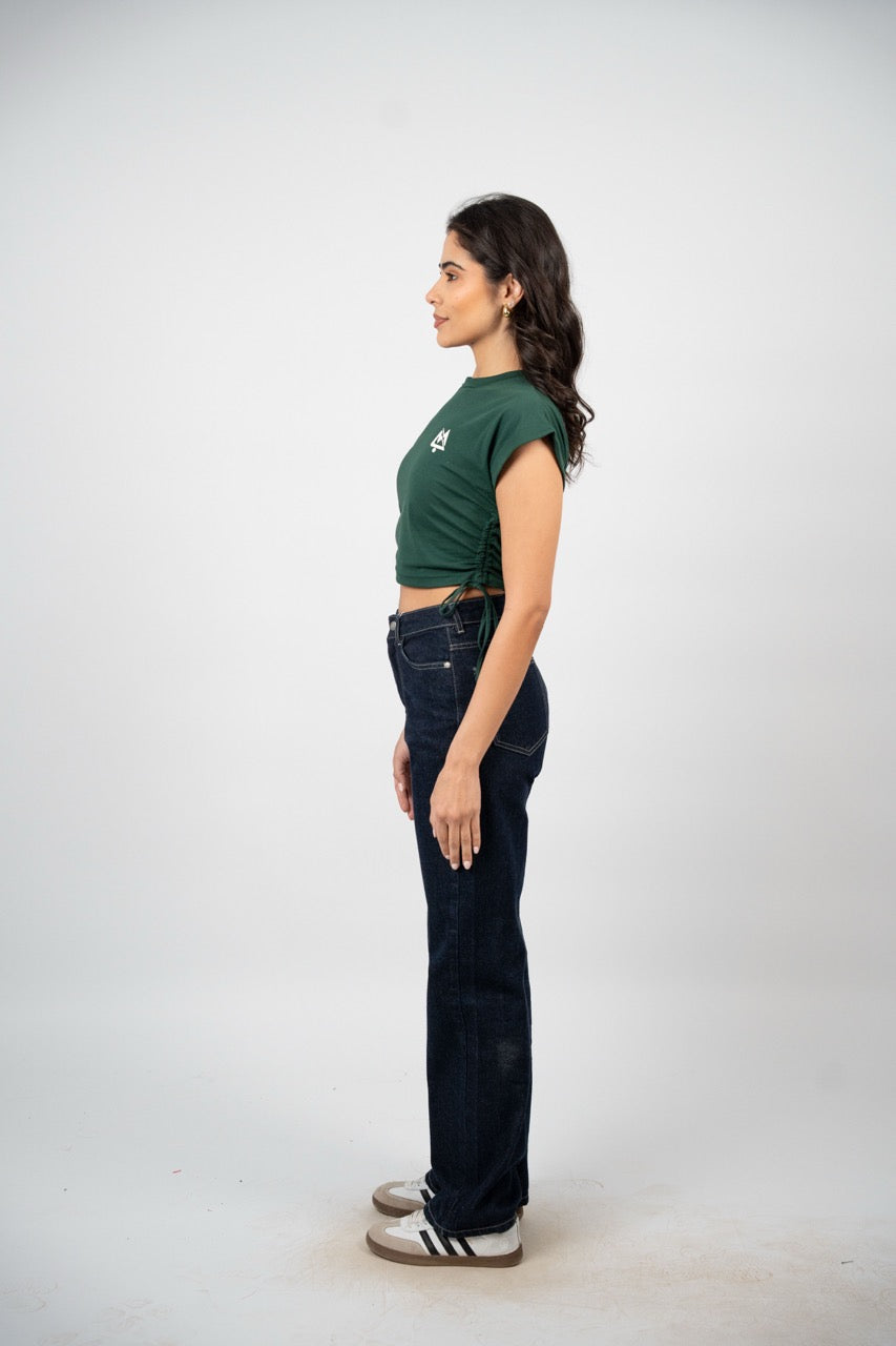 SIDE TIE SPORT CROP TEE