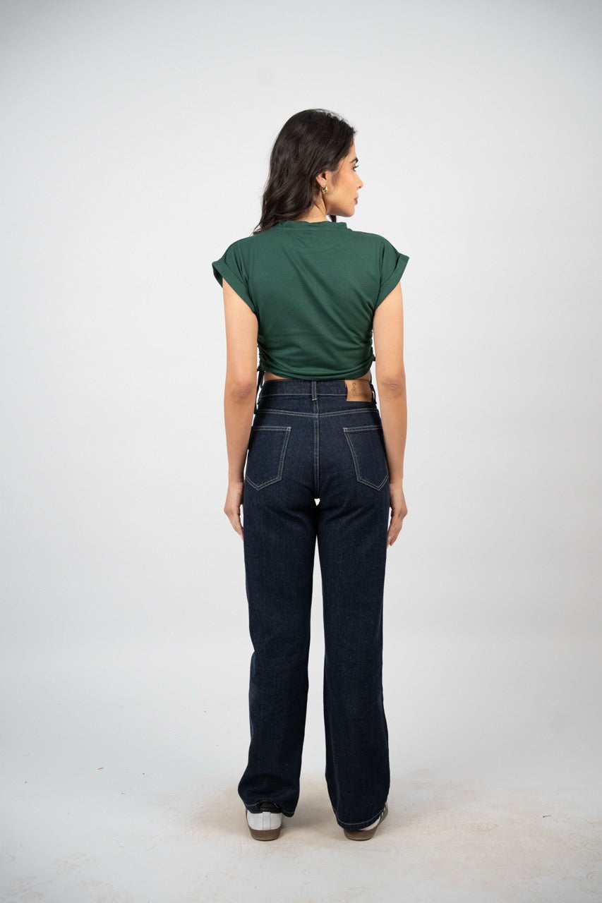 SIDE TIE SPORT CROP TEE