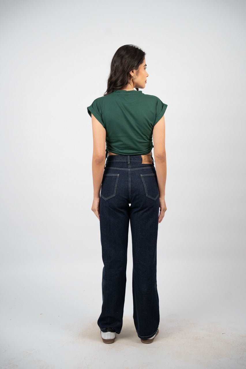 SIDE TIE SPORT CROP TEE