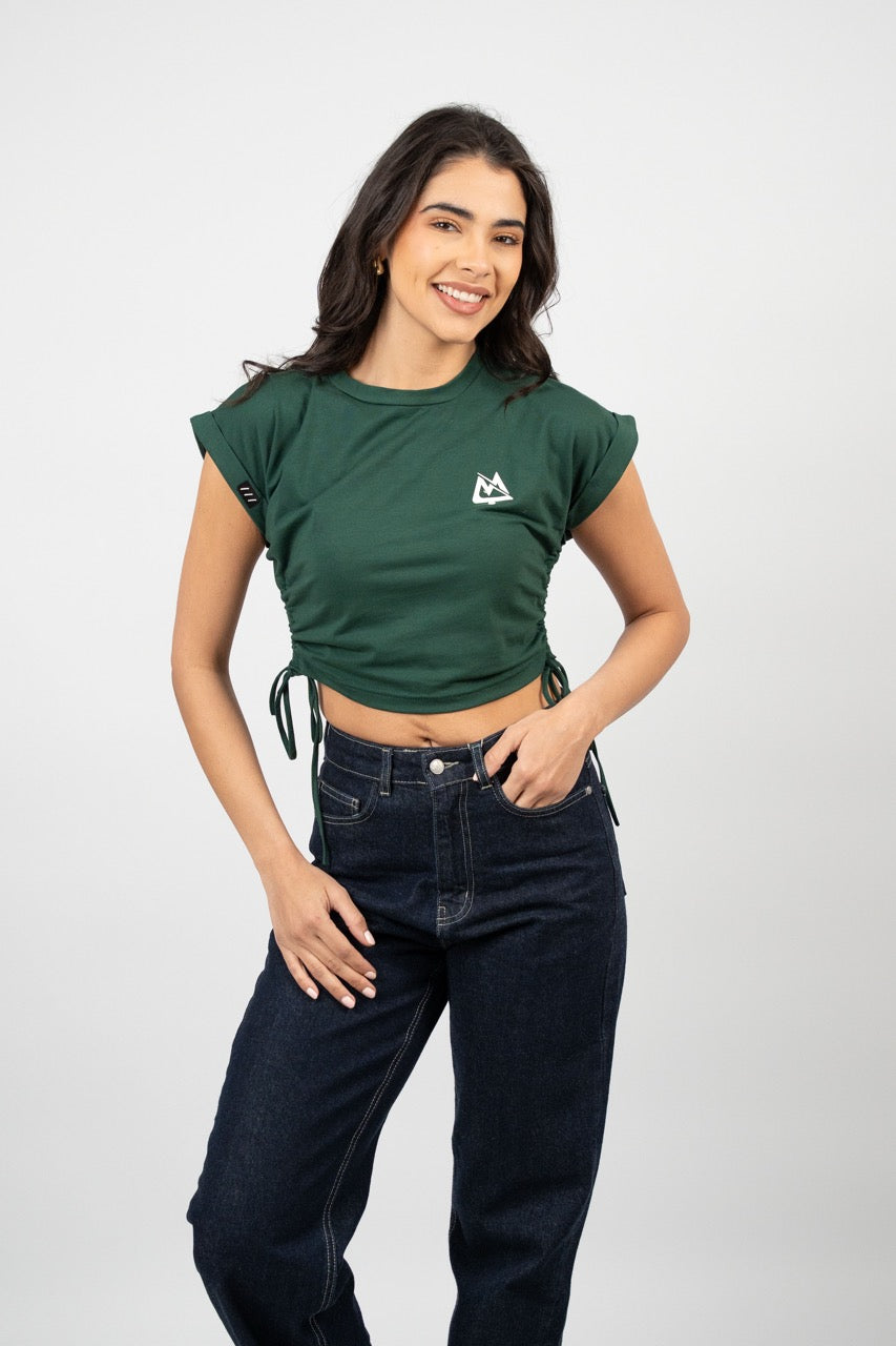 SIDE TIE SPORT CROP TEE