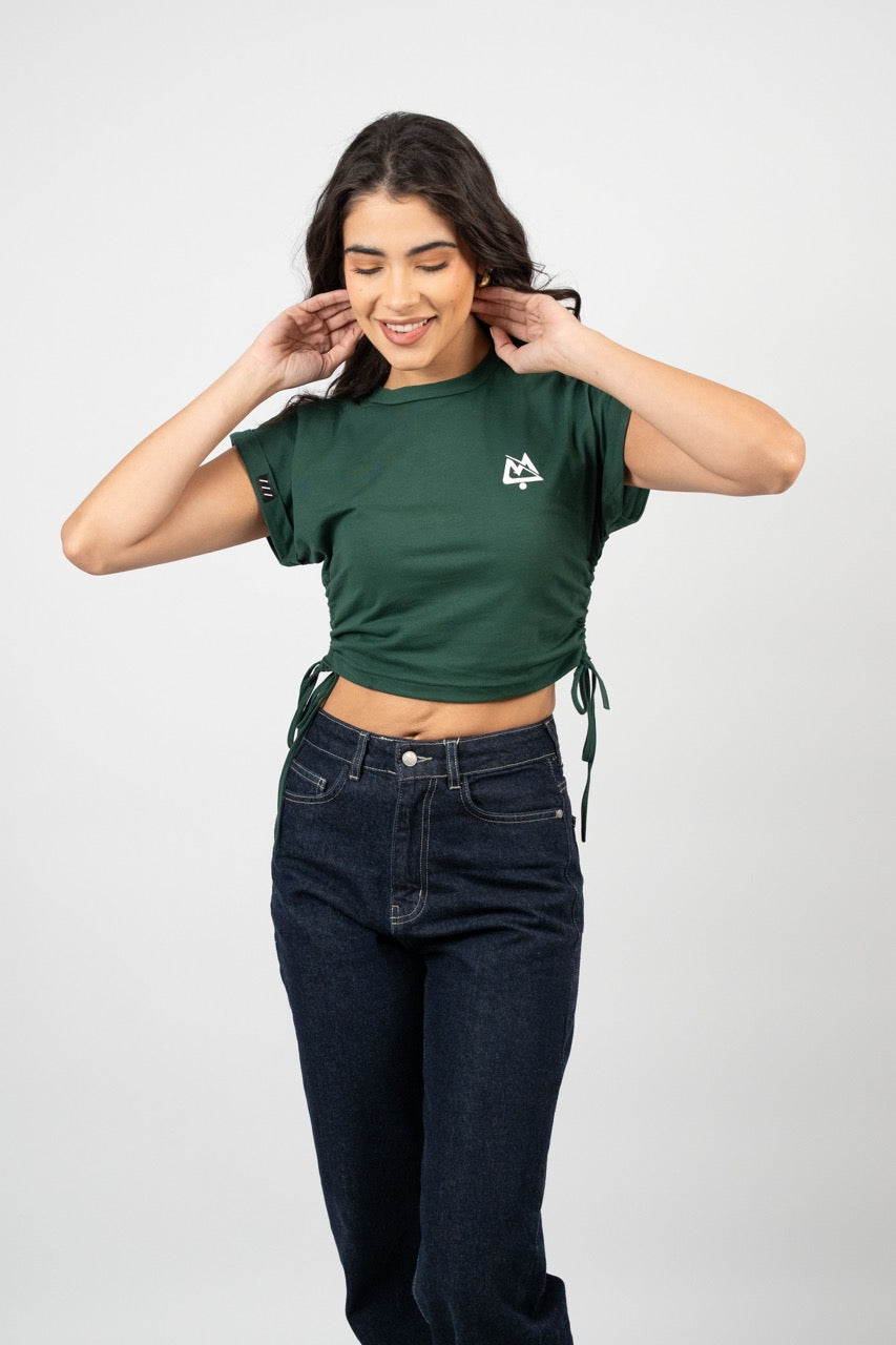 SIDE TIE SPORT CROP TEE