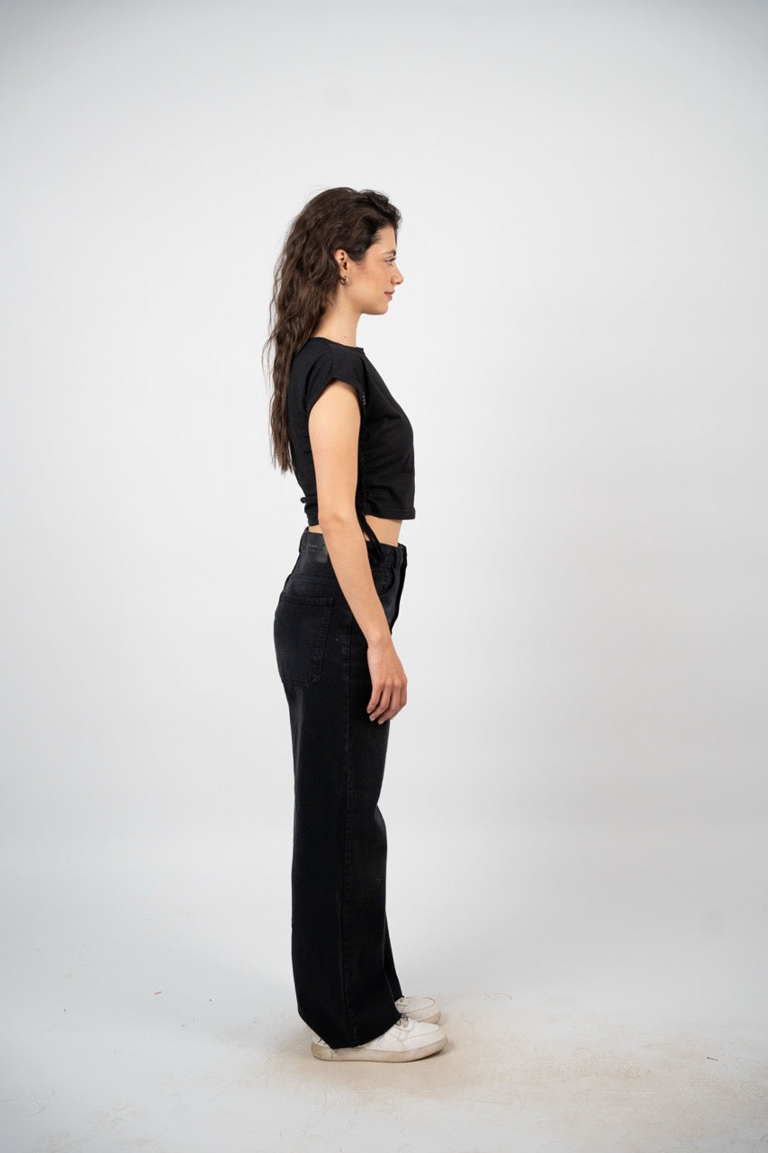 SIDE TIE SPORT CROP TEE