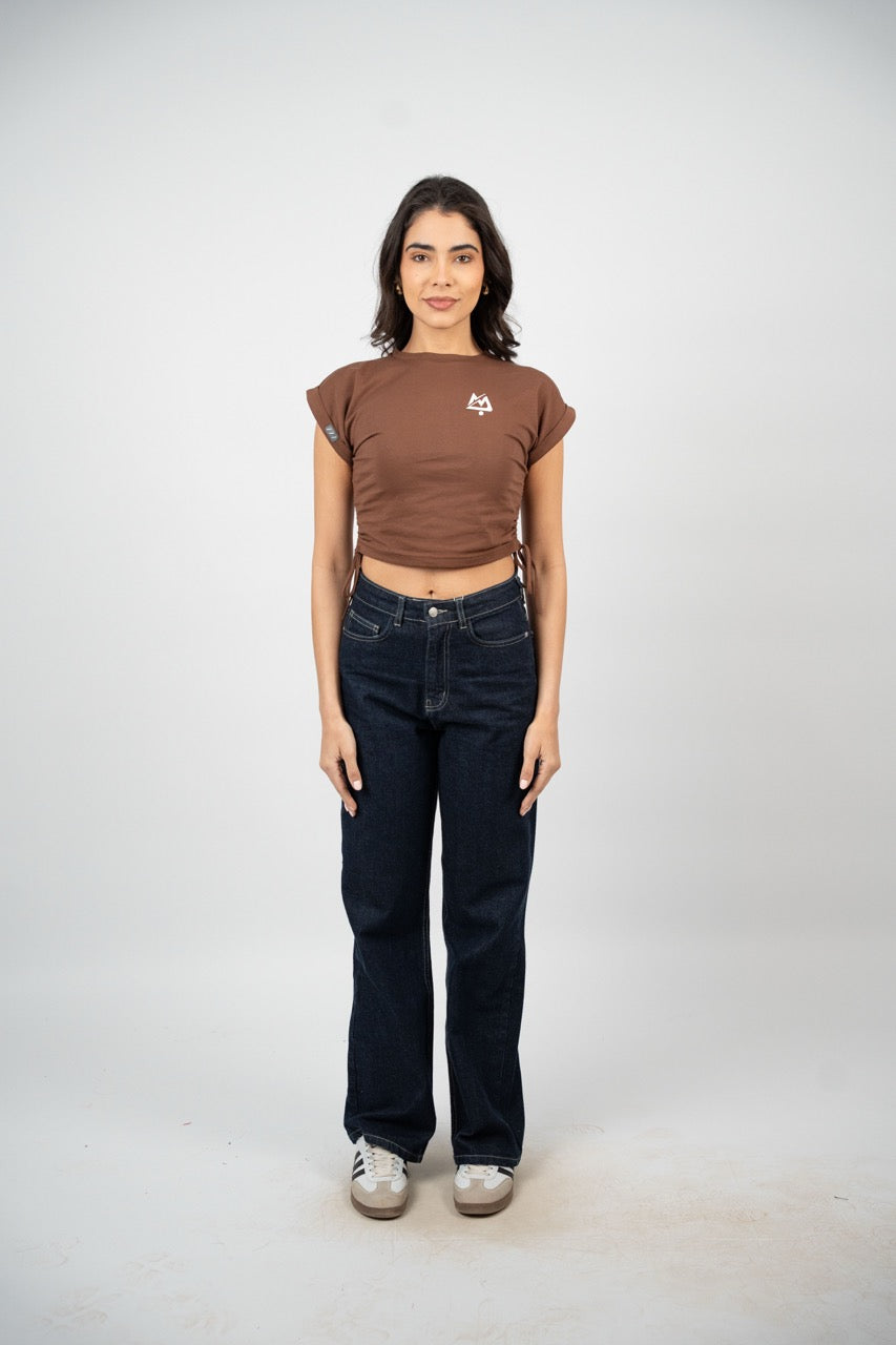 SIDE TIE SPORT CROP TEE