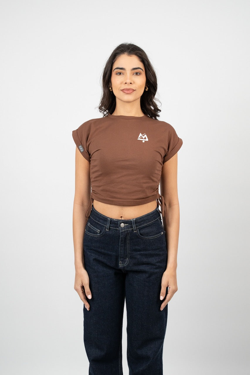 SIDE TIE SPORT CROP TEE
