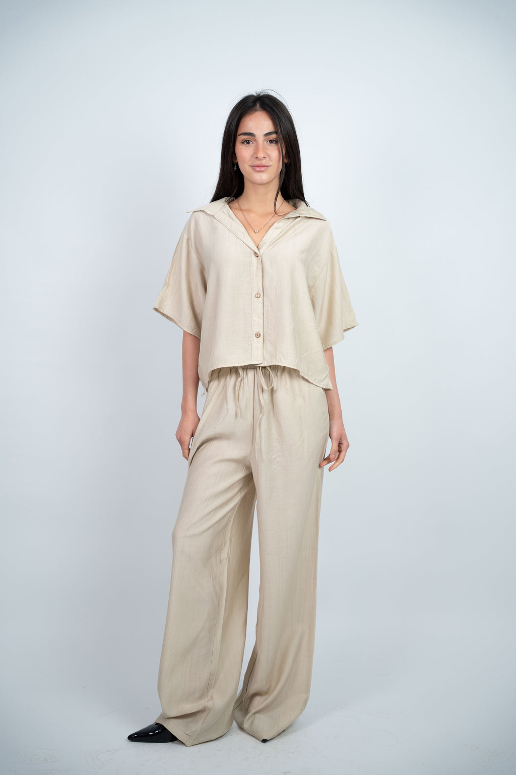BUTTON DETAIL CASUAL SET