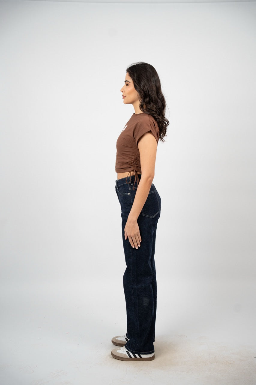 SIDE TIE SPORT CROP TEE