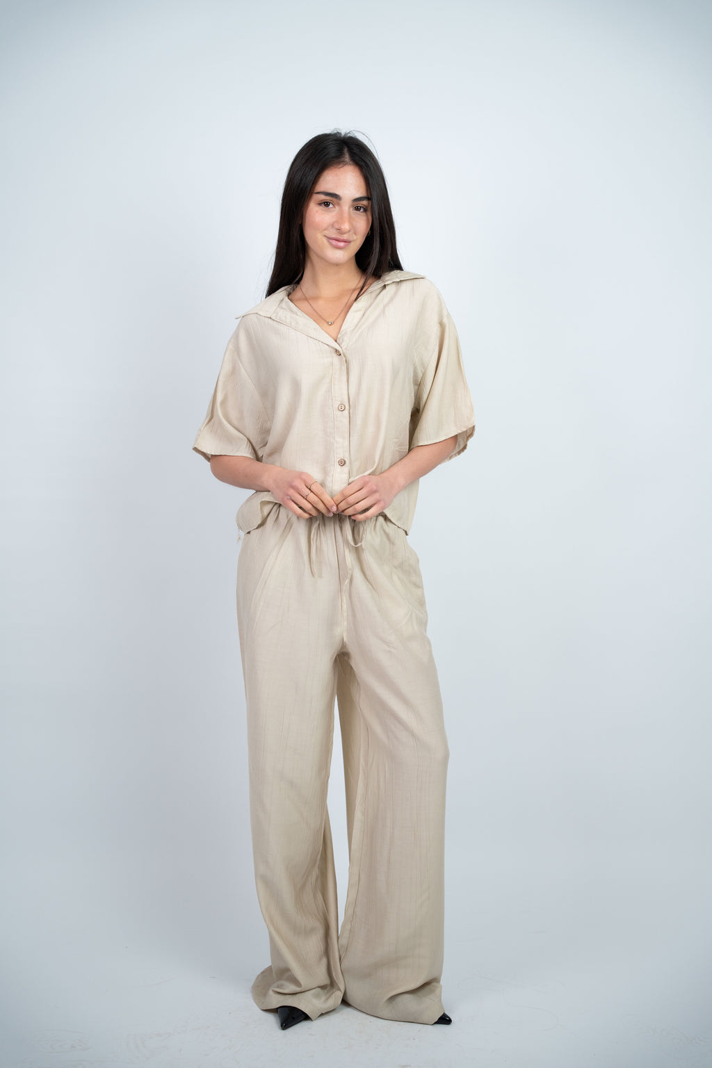 BUTTON DETAIL CASUAL SET