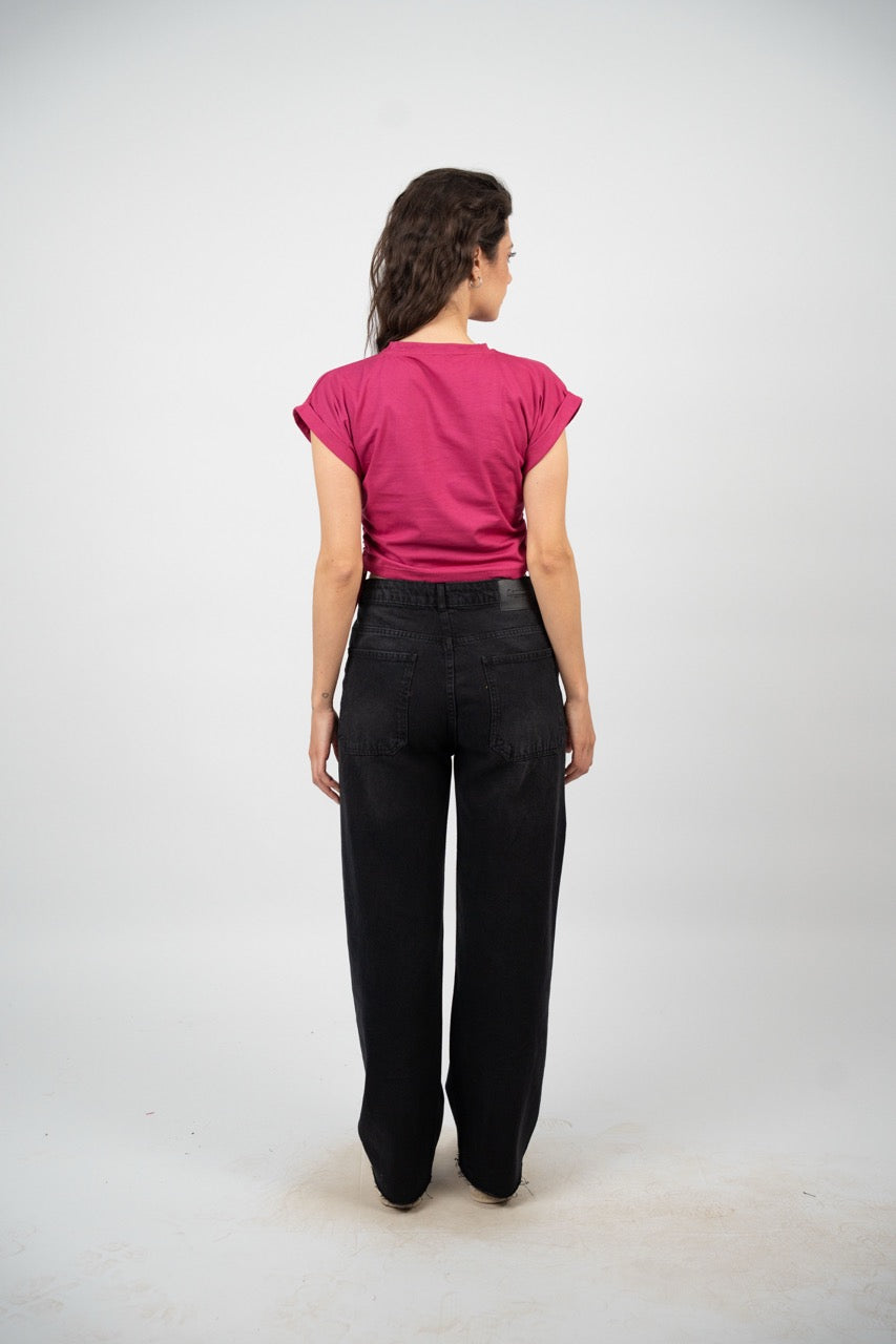 SIDE TIE SPORT CROP TEE