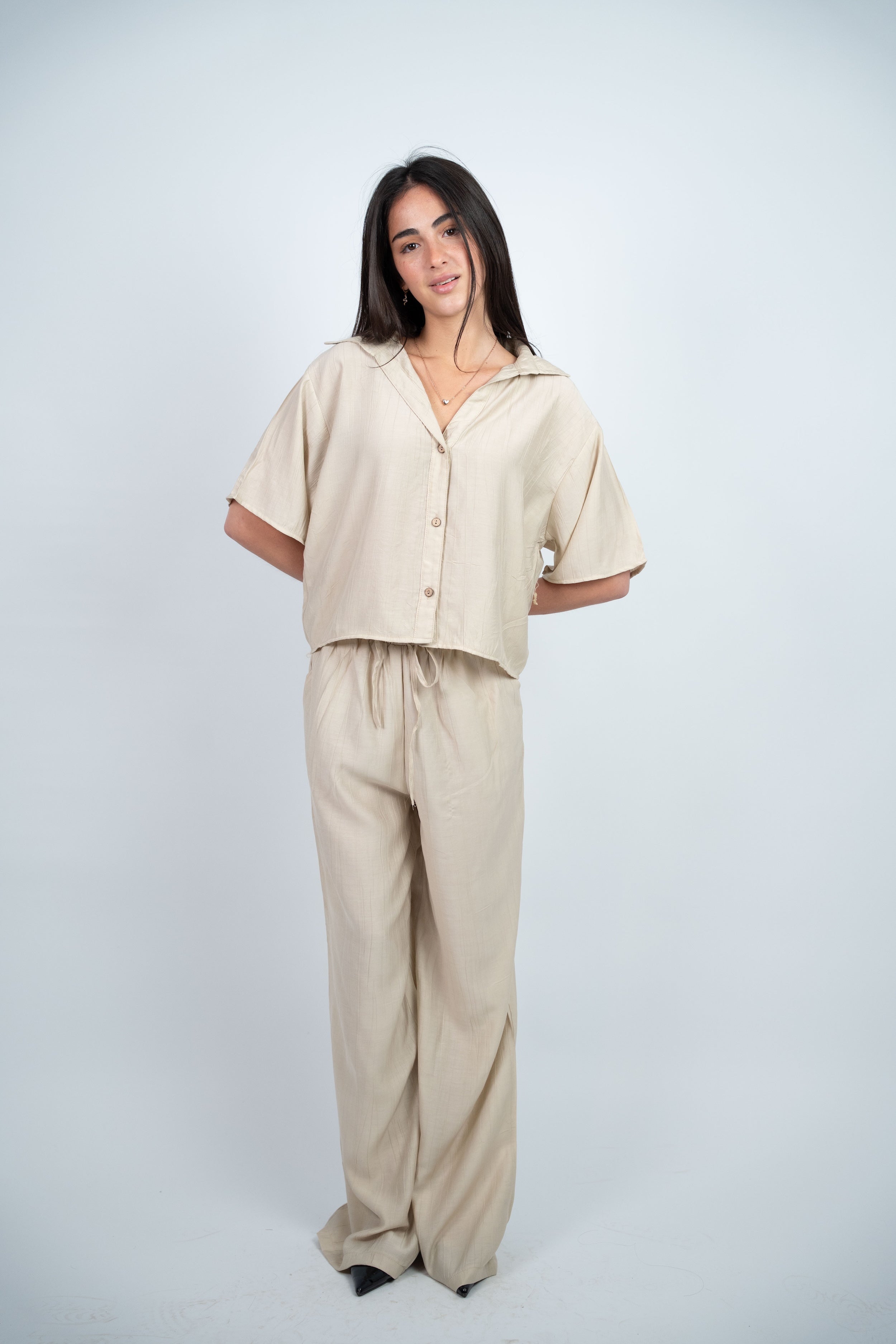 BUTTON DETAIL CASUAL SET