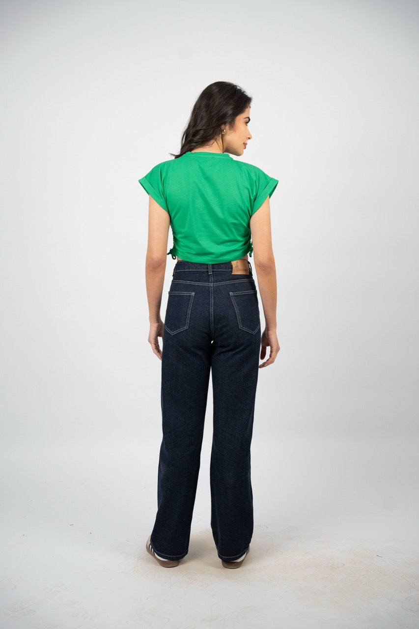 SIDE TIE SPORT CROP TEE