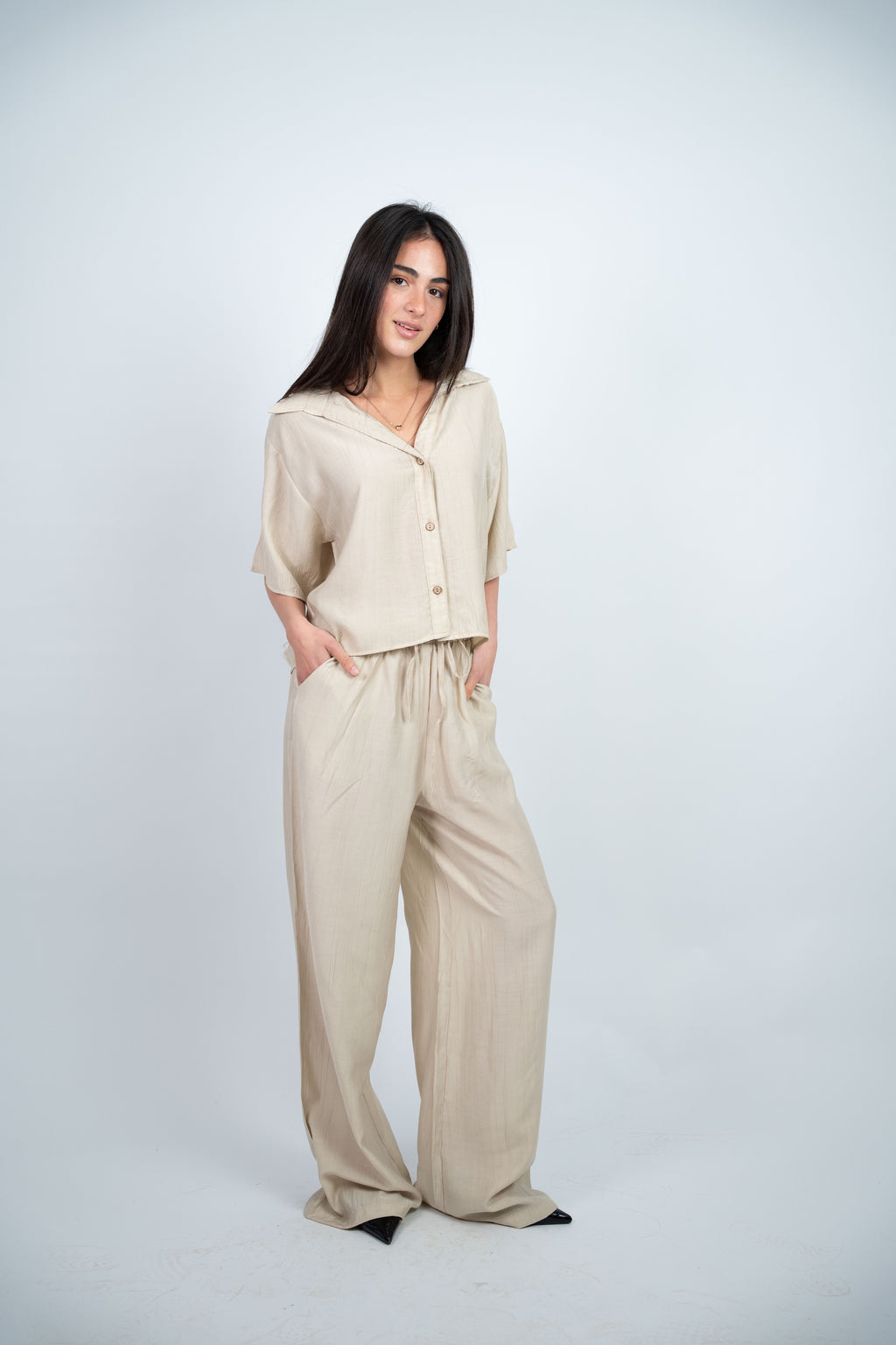 BUTTON DETAIL CASUAL SET