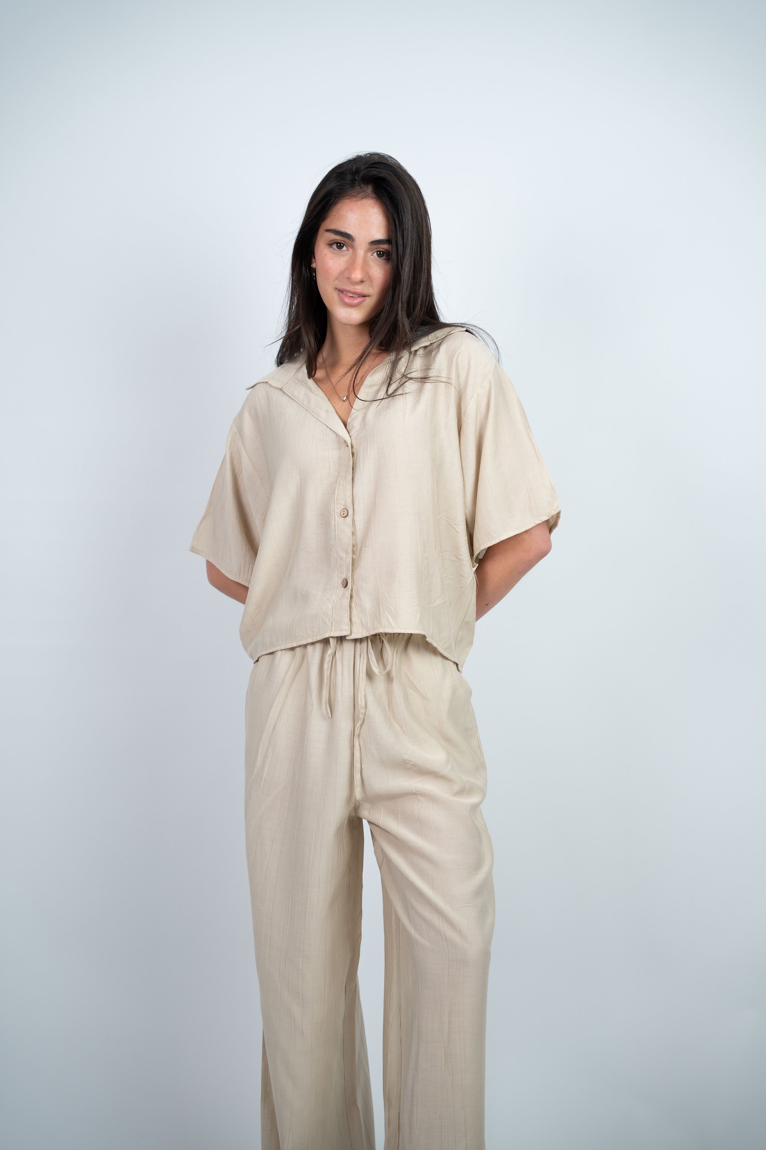 BUTTON DETAIL CASUAL SET