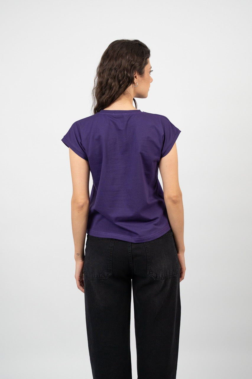 MINIMAL LOGO CAP SLEEVE TEE