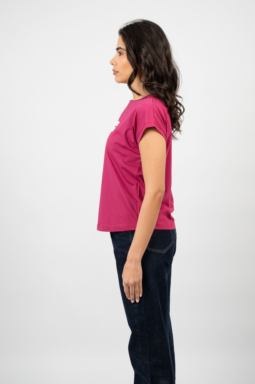 MINIMAL LOGO CAP SLEEVE TEE