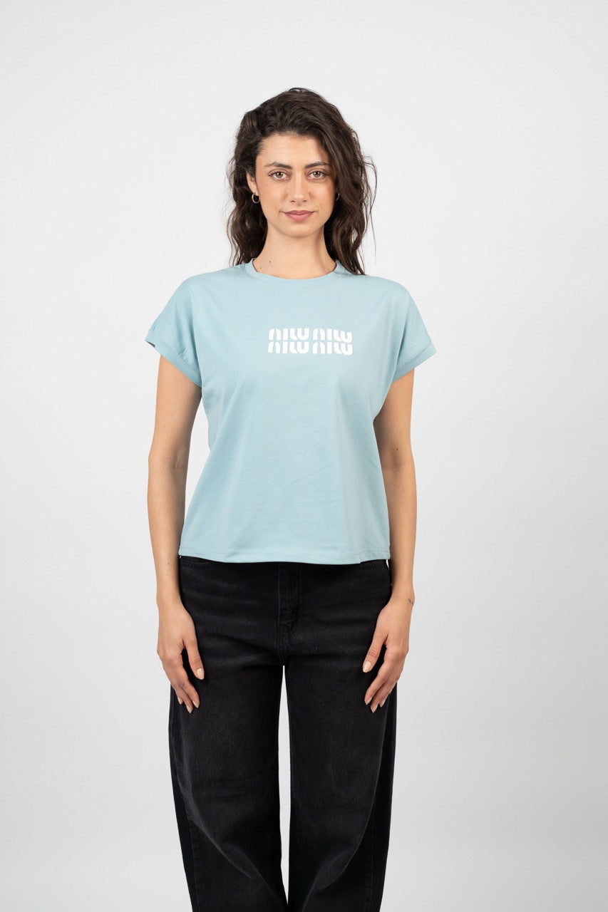 MINIMAL LOGO CAP SLEEVE TEE