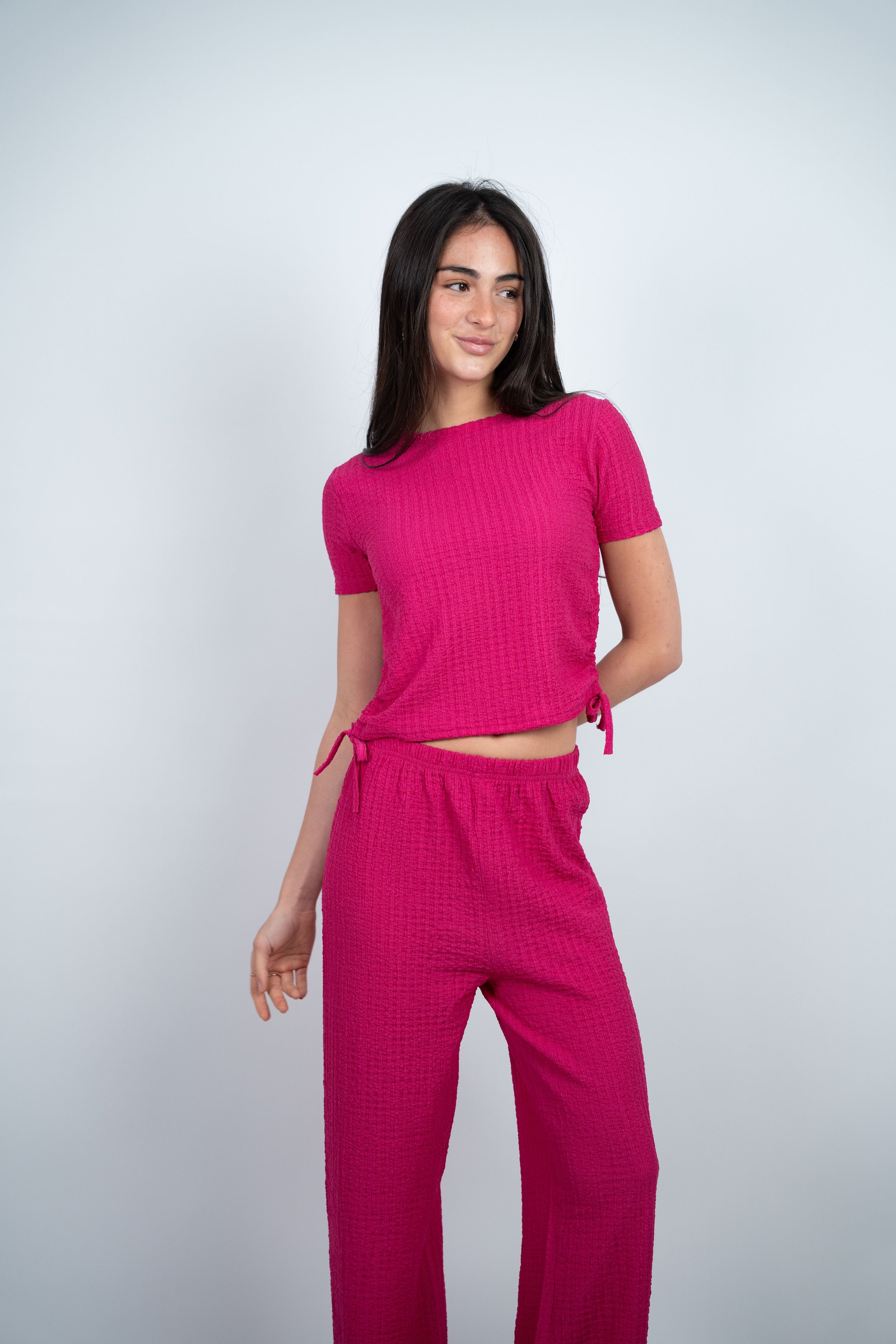 SIDE TIE TEXTURED SET