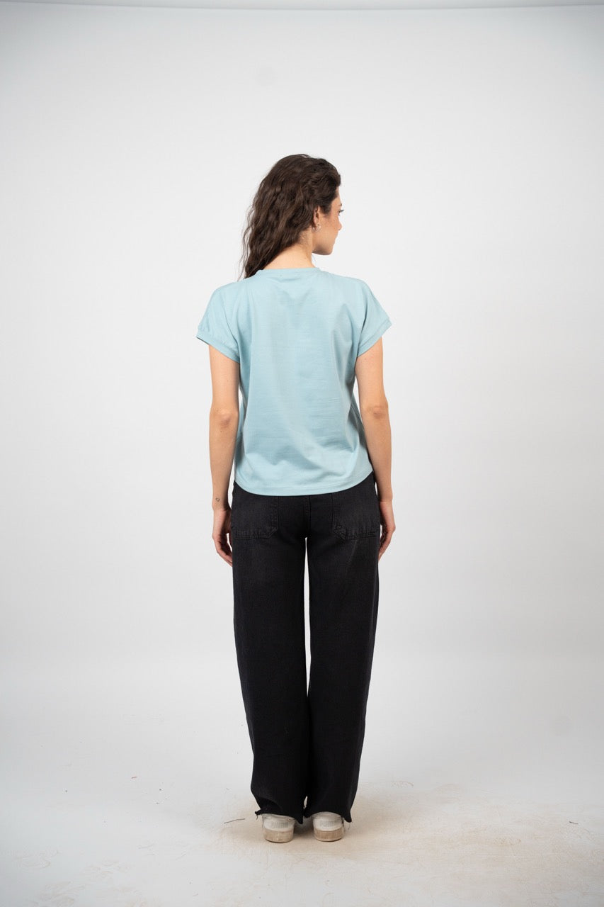 MINIMAL LOGO CAP SLEEVE TEE