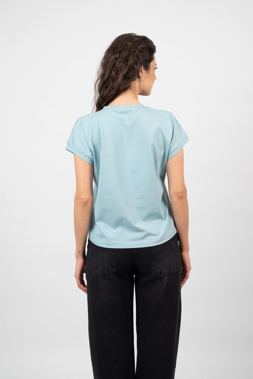MINIMAL LOGO CAP SLEEVE TEE