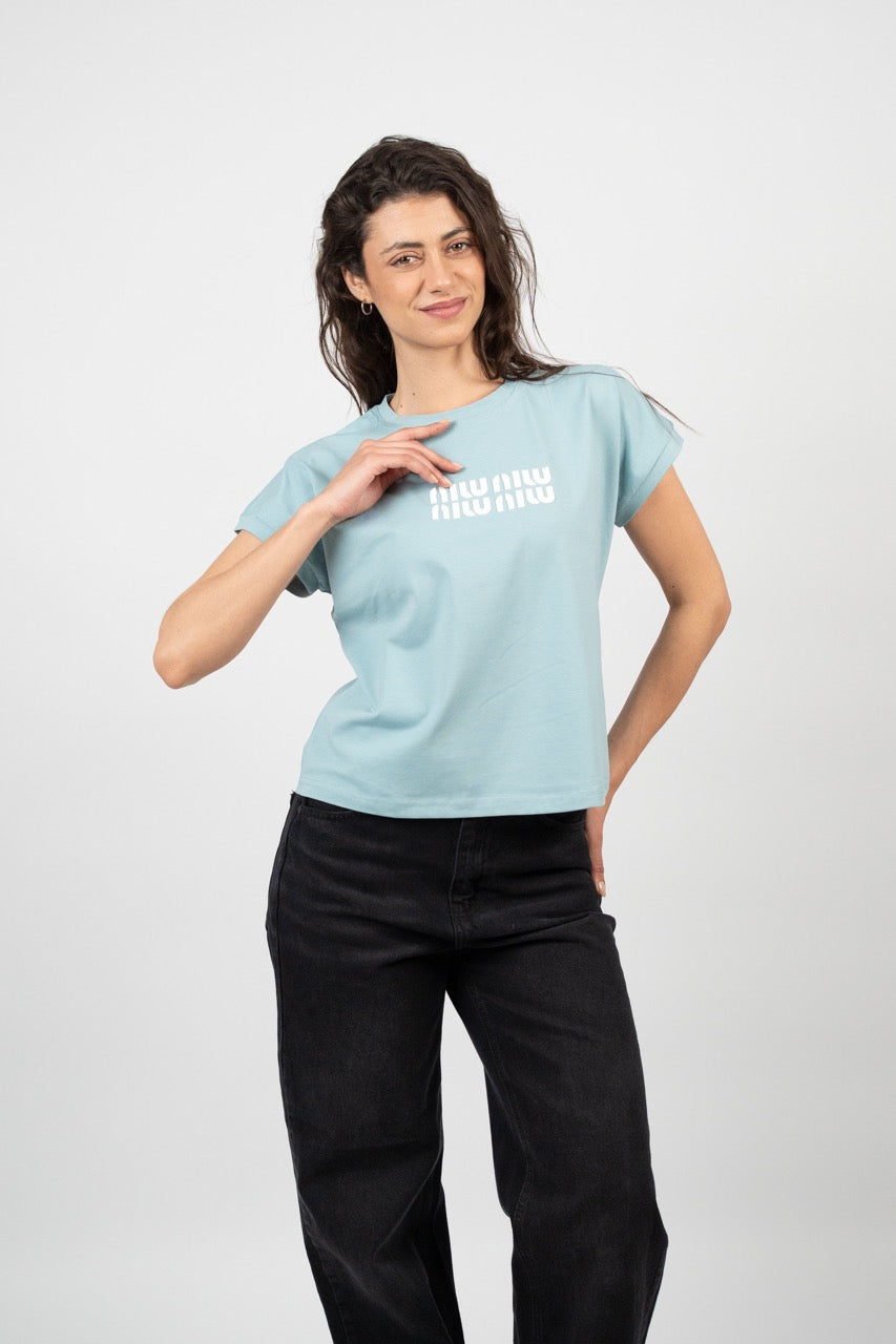 MINIMAL LOGO CAP SLEEVE TEE