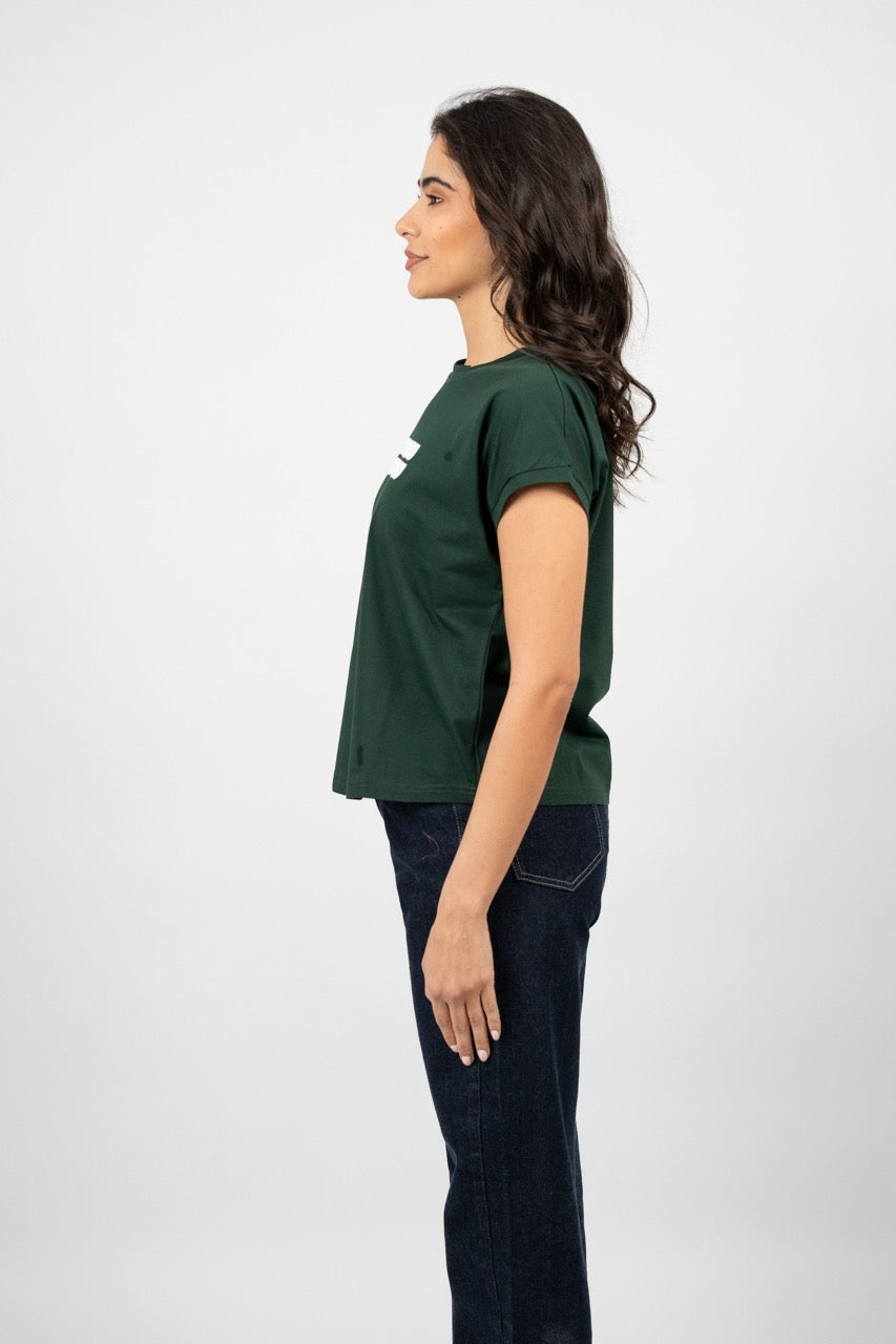 MINIMAL LOGO CAP SLEEVE TEE