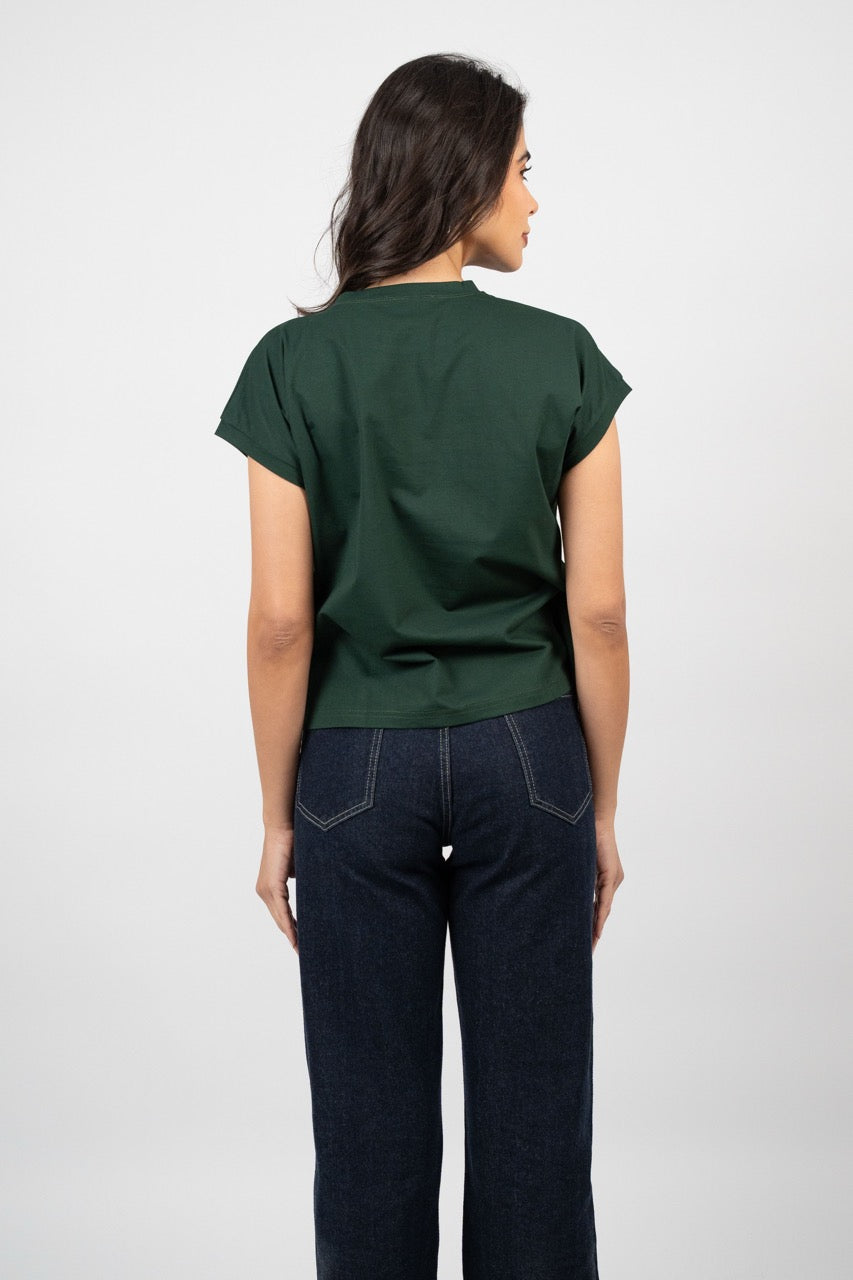 MINIMAL LOGO CAP SLEEVE TEE