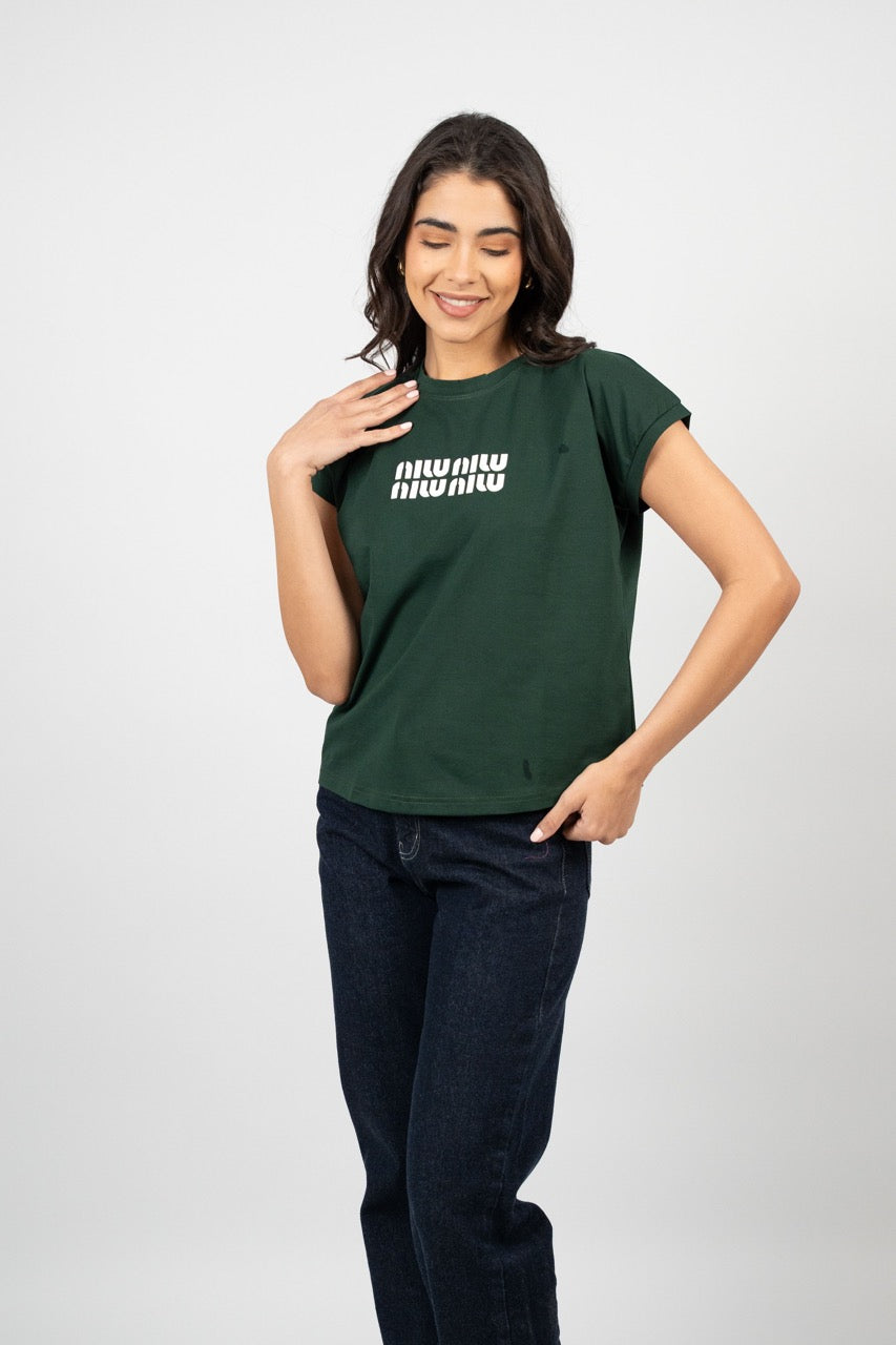 MINIMAL LOGO CAP SLEEVE TEE