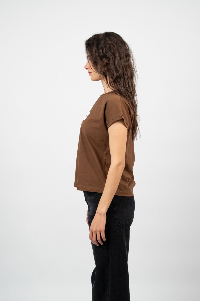 MINIMAL LOGO CAP SLEEVE TEE