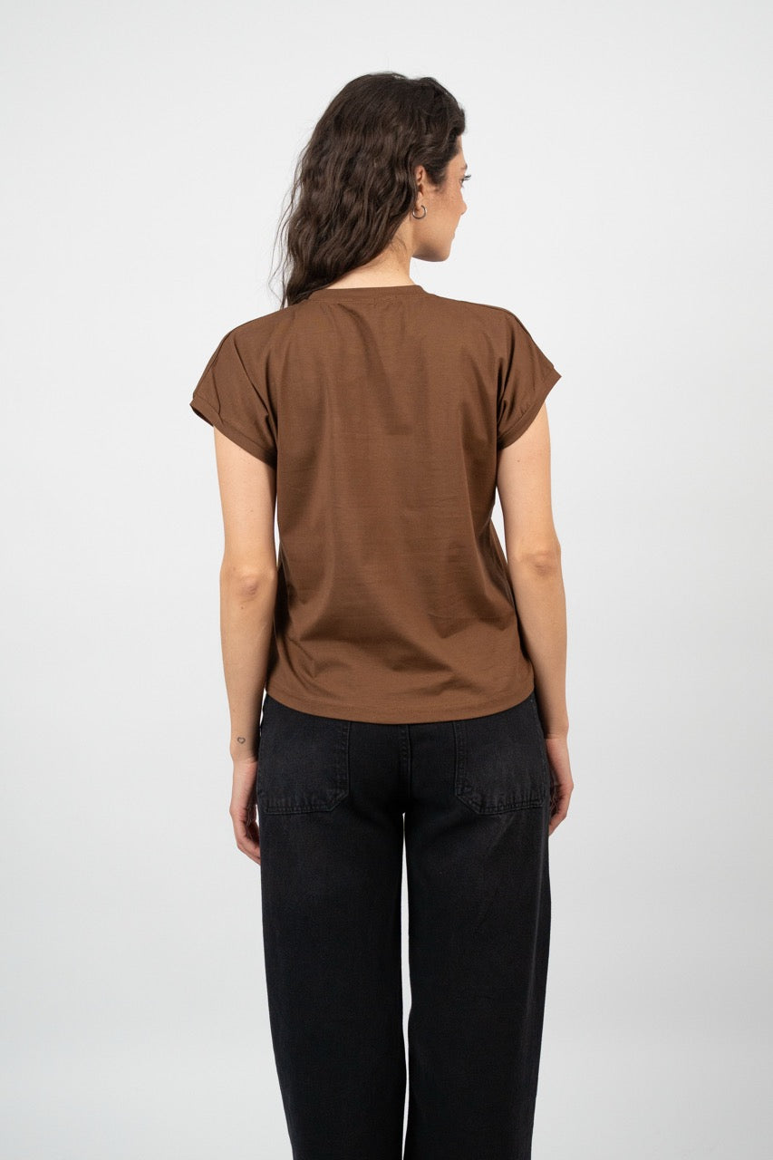 MINIMAL LOGO CAP SLEEVE TEE