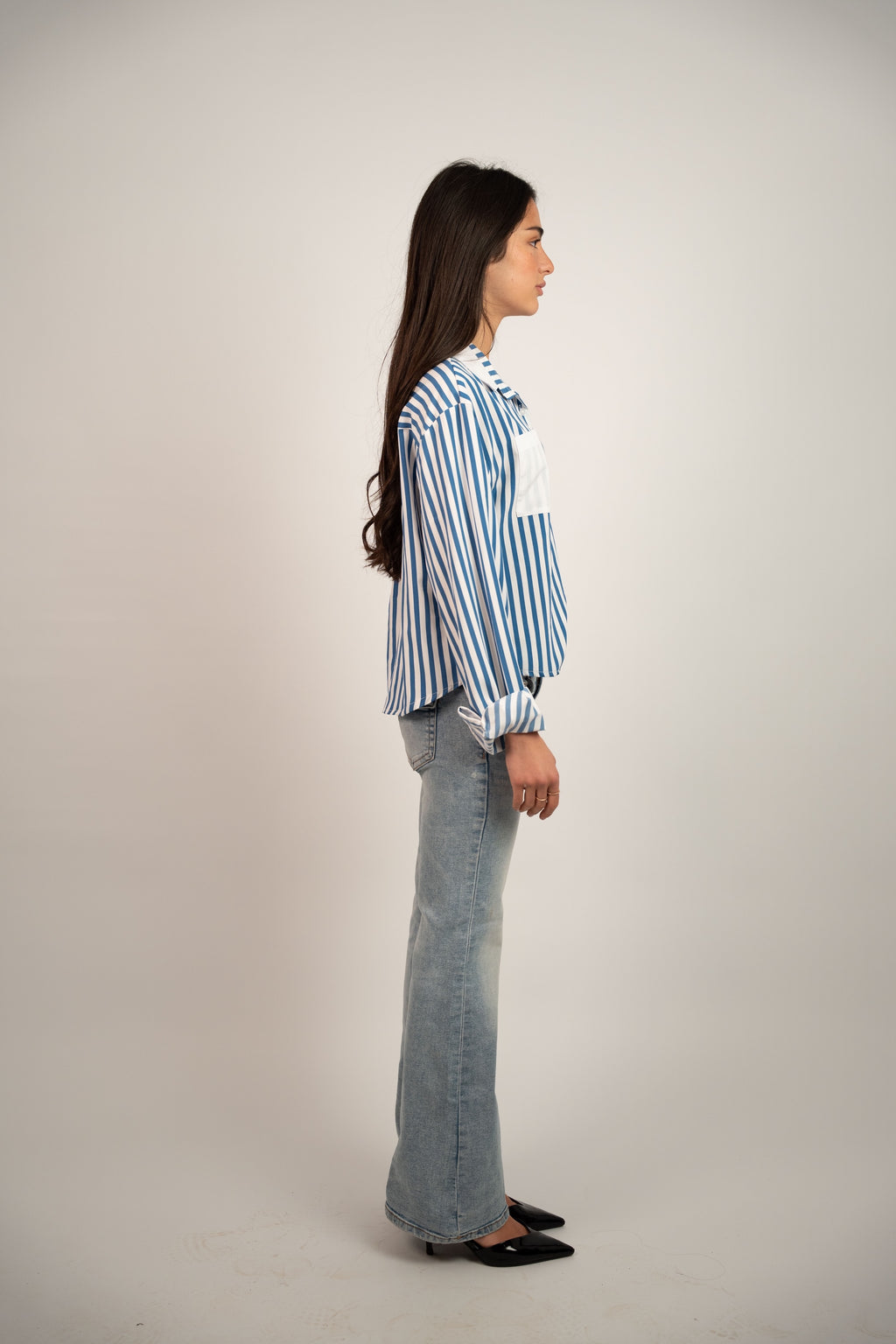 STRIPED POCKET BLOUSE