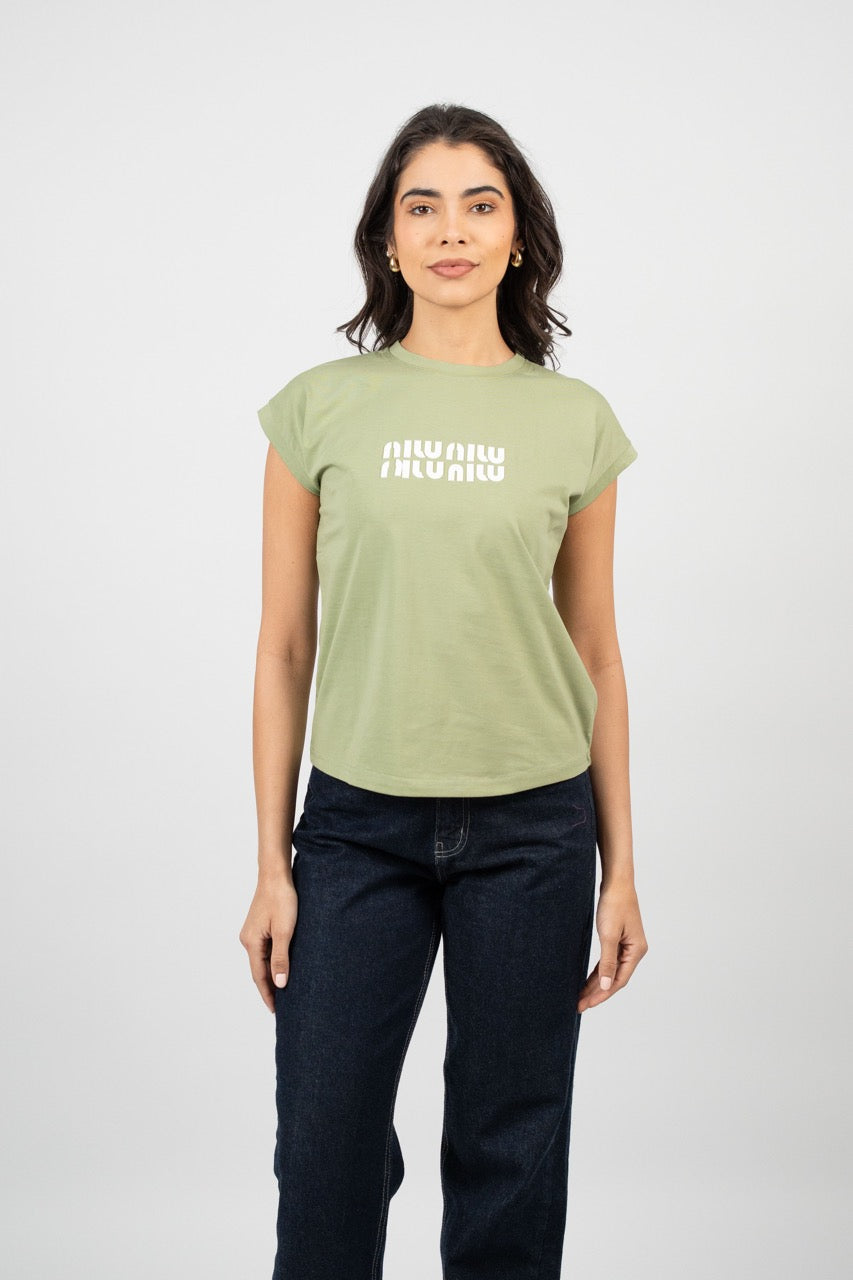 MINIMAL LOGO CAP SLEEVE TEE