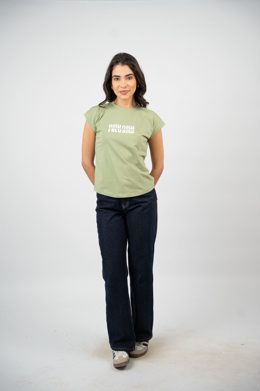 MINIMAL LOGO CAP SLEEVE TEE