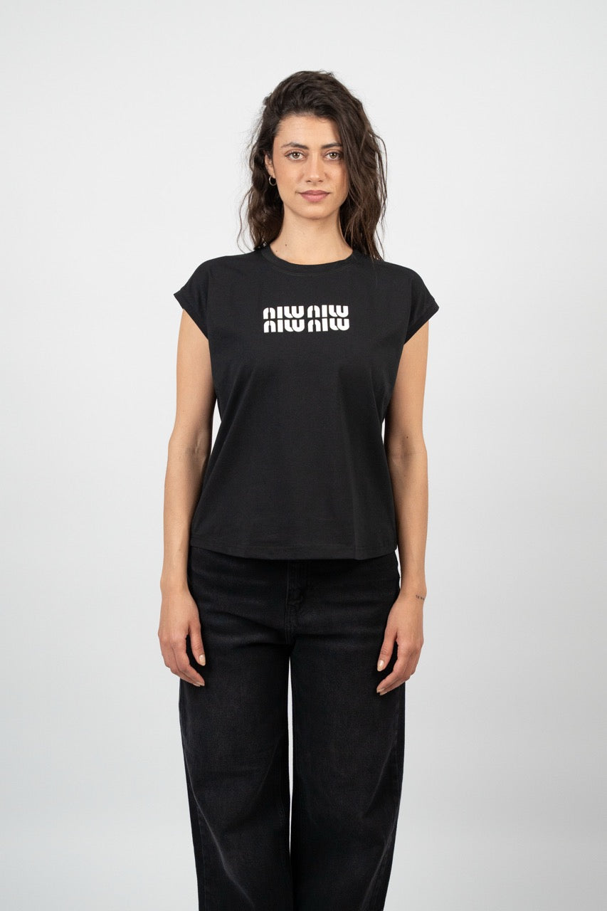 MINIMAL LOGO CAP SLEEVE TEE