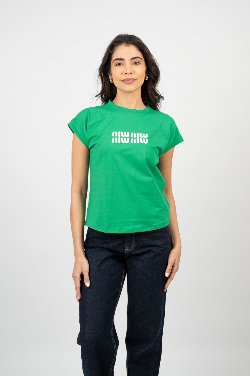 MINIMAL LOGO CAP SLEEVE TEE