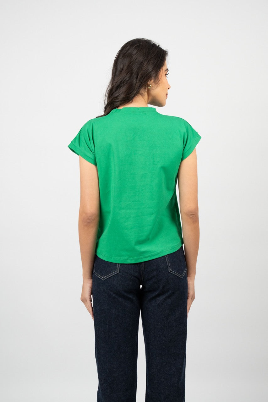 MINIMAL LOGO CAP SLEEVE TEE