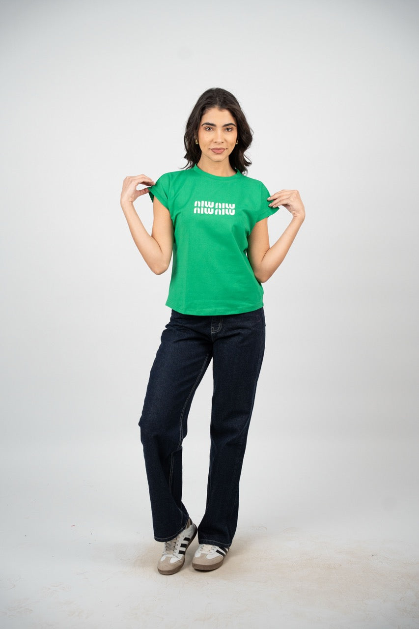 MINIMAL LOGO CAP SLEEVE TEE