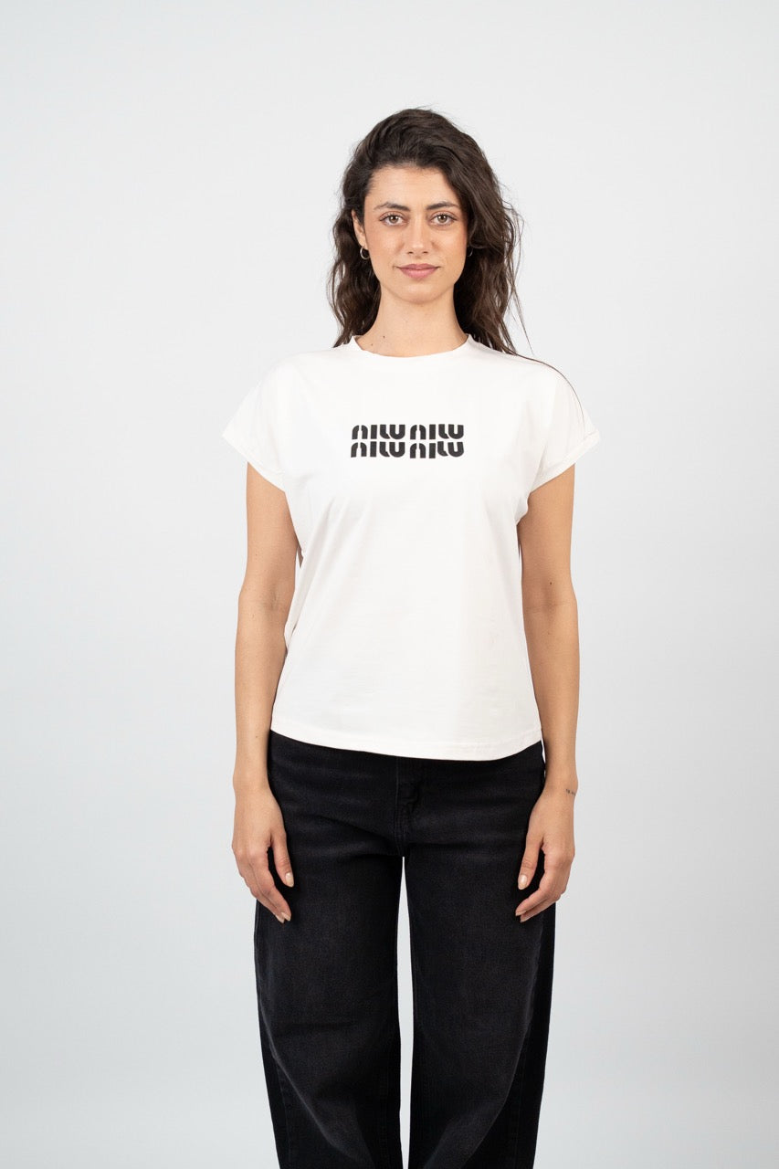 MINIMAL LOGO CAP SLEEVE TEE