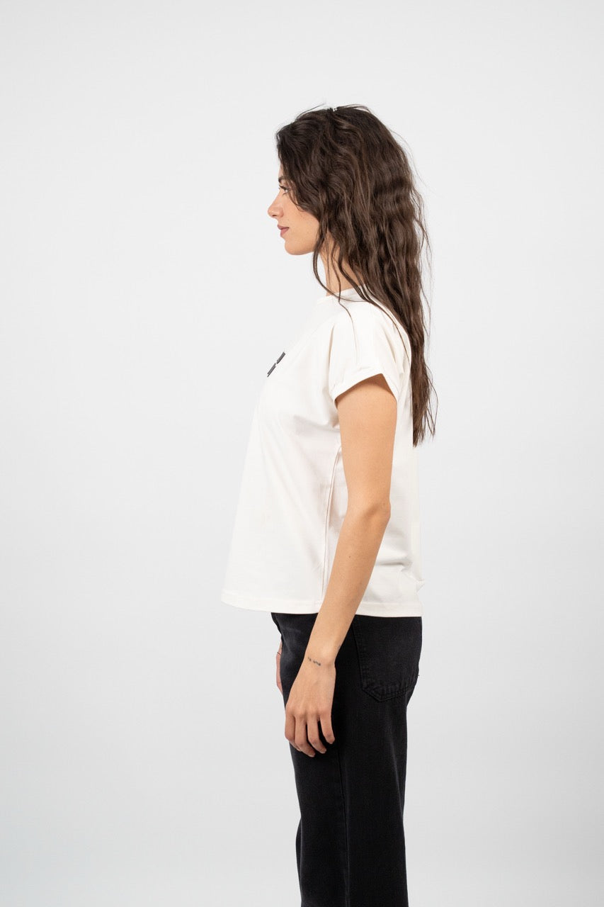 MINIMAL LOGO CAP SLEEVE TEE