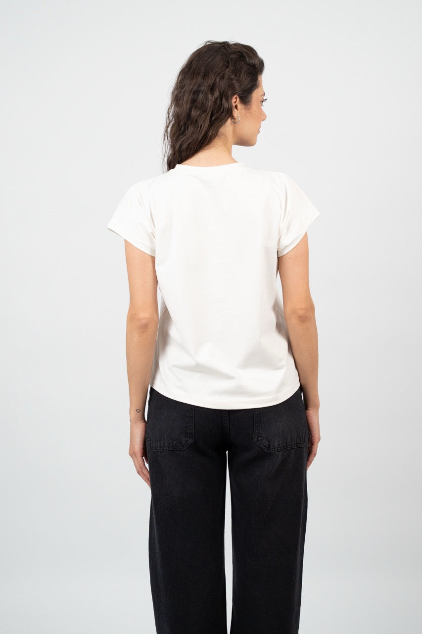 MINIMAL LOGO CAP SLEEVE TEE