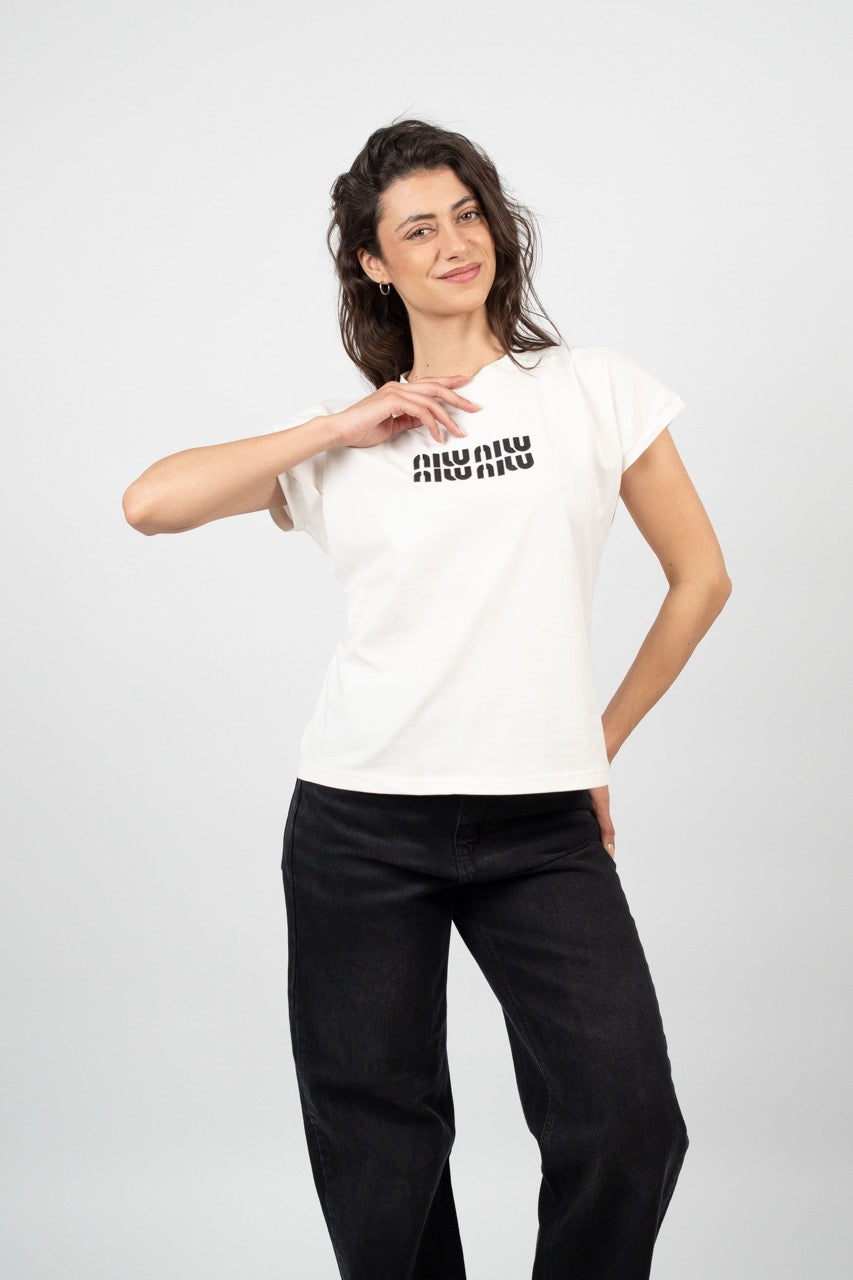 MINIMAL LOGO CAP SLEEVE TEE