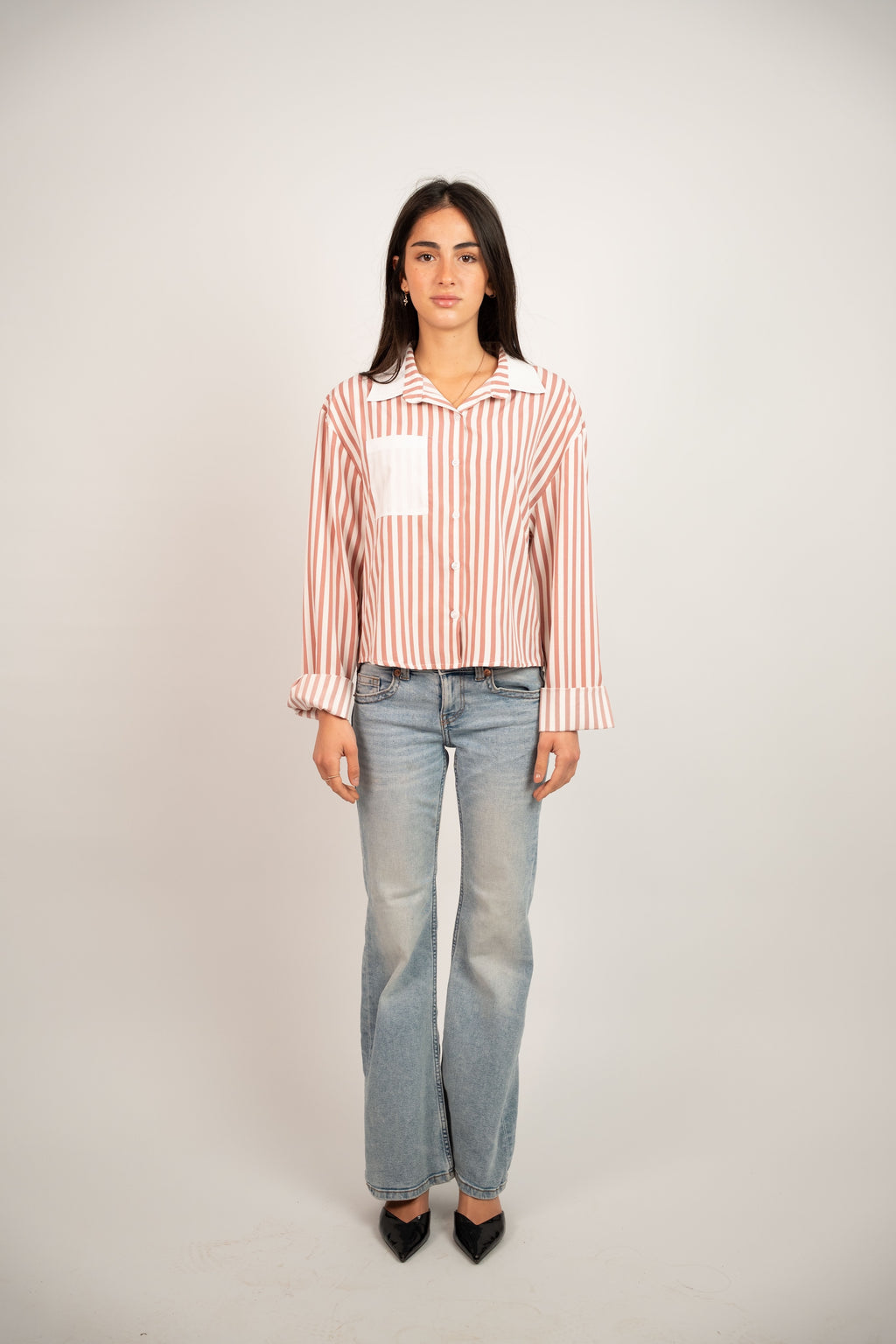 STRIPED POCKET BLOUSE