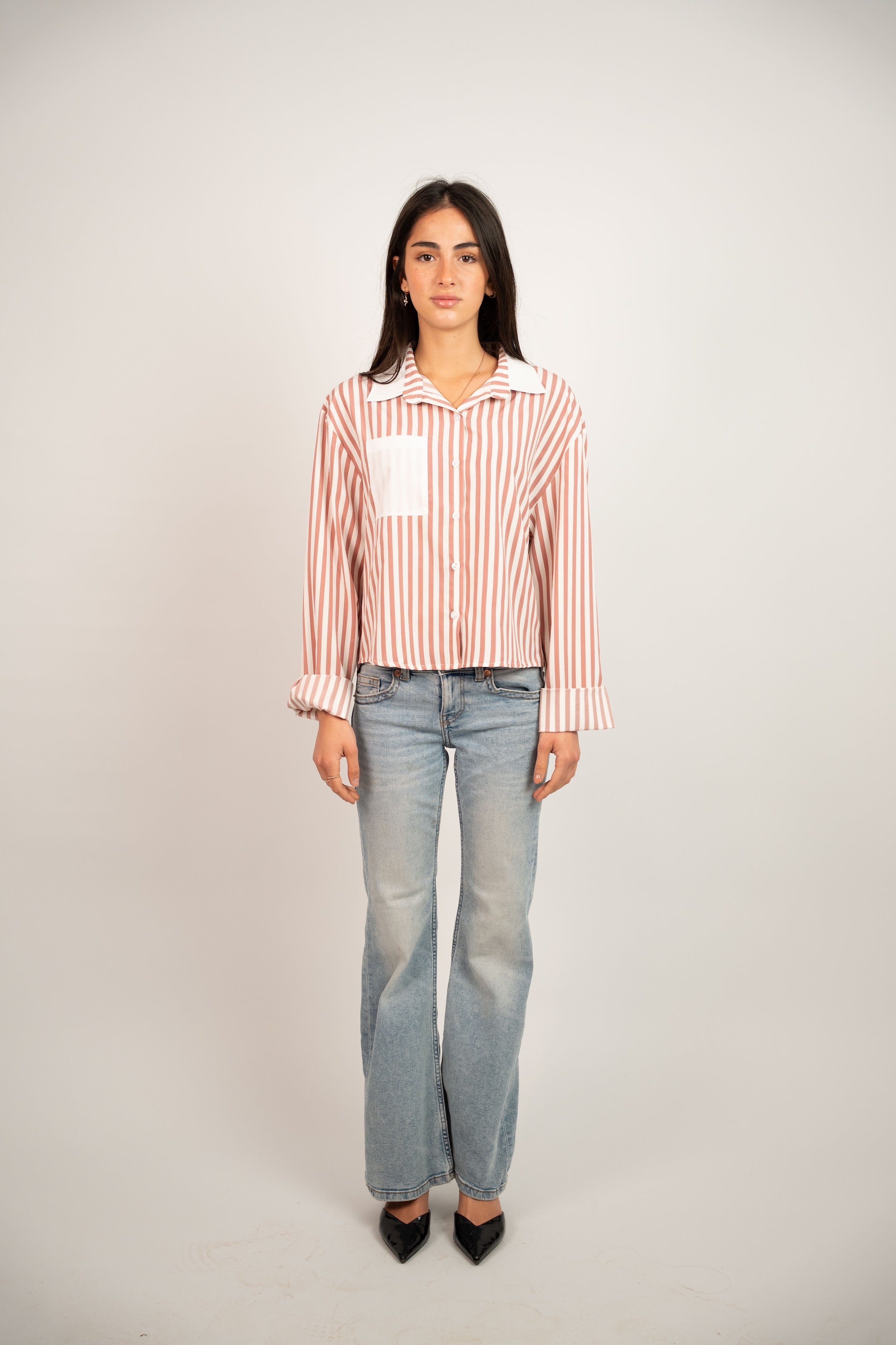 STRIPED POCKET BLOUSE