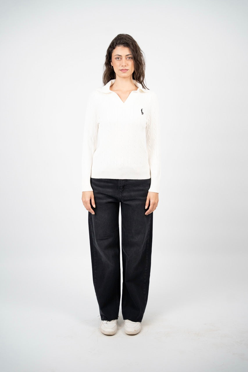 POLO CABLE BLOUSE
